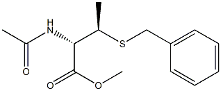 (2S,3R)-3-Benzylthio-2-(acetylamino)butanoic acid methyl ester 구조식 이미지