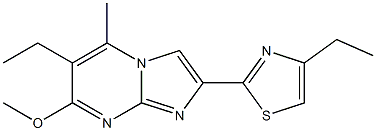 2-(4-Ethyl-2-thiazolyl)-6-ethyl-7-methoxy-5-methylimidazo[1,2-a]pyrimidine 구조식 이미지