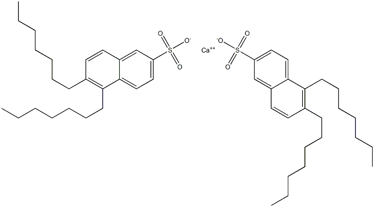 Bis(5,6-diheptyl-2-naphthalenesulfonic acid)calcium salt 구조식 이미지