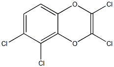 2,3,7,8-Tetrachloro-1,4-benzodioxin 구조식 이미지