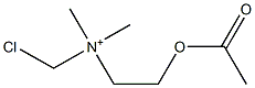 2-Acetyloxy-N-chloromethyl-N,N-dimethylethanaminium 구조식 이미지