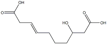 3-Hydroxy-7-decenedioic acid Structure