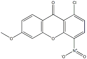 6-Methoxy-1-chloro-4-nitro-9H-xanthen-9-one 구조식 이미지