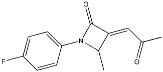 (E)-3-(2-Oxopropylidene)-4-methyl-1-(4-fluorophenyl)azetidin-2-one Structure