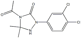 1-(3,4-Dichlorophenyl)-3,3-dimethyl-4-acetyl-1,2,4-triazolidin-5-one Structure