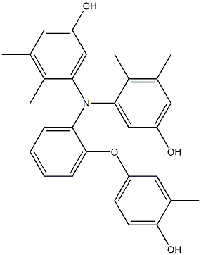 N,N-Bis(5-hydroxy-2,3-dimethylphenyl)-2-(4-hydroxy-3-methylphenoxy)benzenamine 구조식 이미지