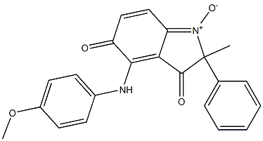 4-(4-Methoxyphenylamino)-2-methyl-3,5-dioxo-2-phenyl-3,5-dihydro-2H-indole 1-oxide 구조식 이미지