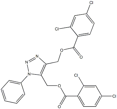 1-Phenyl-1H-1,2,3-triazole-4,5-bis(methanol)bis(2,4-dichlorobenzoate) Structure