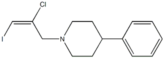 1-[(E)-2-Chloro-3-iodo-2-propenyl]-4-phenylpiperidine Structure