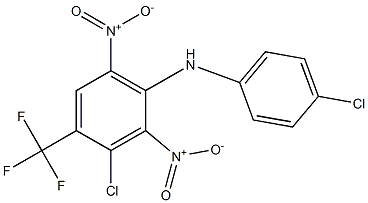 3-Chloro-4-trifluoromethyl-2,6-dinitro-N-[4-chlorophenyl]benzenamine 구조식 이미지