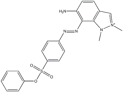 6-Amino-1,2-dimethyl-7-[[4-(phenoxysulfonyl)phenyl]azo]-1H-indazol-2-ium 구조식 이미지