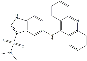 9-[(3-Dimethylaminosulfonyl-1H-indol-5-yl)amino]acridine 구조식 이미지