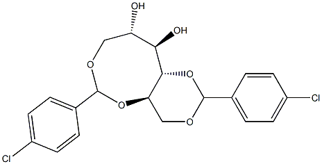 1-O,5-O:4-O,6-O-Bis(4-chlorobenzylidene)-D-glucitol 구조식 이미지