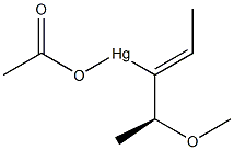(-)-(Acetyloxy)[(Z)-1-[(S)-1-methoxyethyl]-1-propenyl]mercury(II) 구조식 이미지