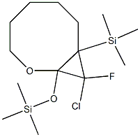 9-Chloro-9-fluoro-8-trimethylsilyl-1-(trimethylsilyloxy)-2-oxabicyclo[6.1.0]nonane Structure