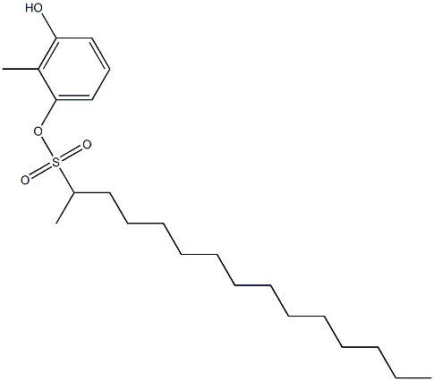 2-Pentadecanesulfonic acid 3-hydroxy-2-methylphenyl ester 구조식 이미지