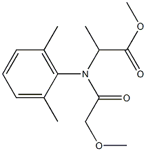 2-[N-(2,6-Dimethylphenyl)-N-(methoxyacetyl)amino]propionic acid methyl ester Structure