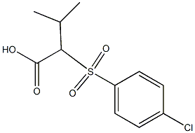 2-(4-Chlorophenylsulfonyl)-3-methylbutanoic acid 구조식 이미지