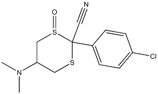 5-(Dimethylamino)-2-(4-chlorophenyl)-1,3-dithiane-2-carbonitrile 1-oxide 구조식 이미지