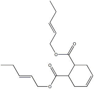 4-Cyclohexene-1,2-dicarboxylic acid bis(2-pentenyl) ester 구조식 이미지