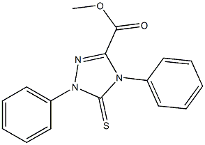 4,5-Dihydro-5-thioxo-1,4-diphenyl-1H-1,2,4-triazole-3-carboxylic acid methyl ester Structure