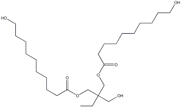 Bis(10-hydroxydecanoic acid)2-ethyl-2-(hydroxymethyl)-1,3-propanediyl ester 구조식 이미지