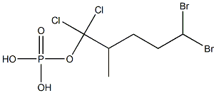 Phosphoric acid hydrogen (3,3-dibromopropyl)(1,1-dichloropropyl) ester Structure