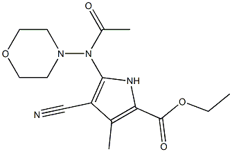 3-Methyl-4-cyano-5-[morpholinoacetylamino]-1H-pyrrole-2-carboxylic acid ethyl ester Structure