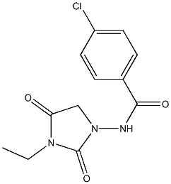 N-(3-Ethyl-2,4-dioxoimidazolidin-1-yl)-4-chlorobenzamide Structure