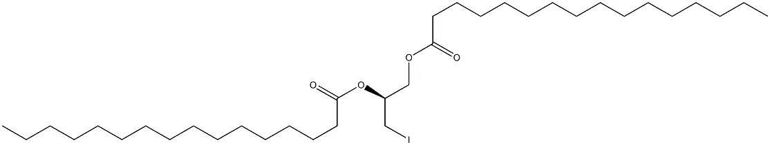 [S,(-)]-3-Iodo-1,2-propanediol dipalmitate Structure