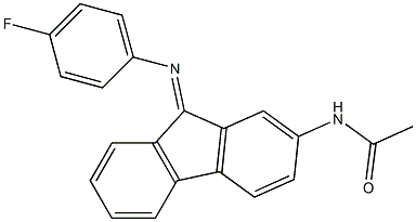 N-[9-(p-Fluorophenylimino)-9H-fluoren-2-yl]acetamide 구조식 이미지