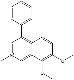 7,8-Dimethoxy-2-methyl-4-phenylisoquinolinium Structure