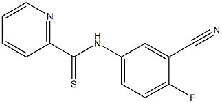 N-[3-Cyano-4-fluorophenyl]pyridine-2-carbothioamide 구조식 이미지