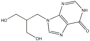 9-(3-Hydroxy-2-hydroxymethylpropyl)-9H-purin-6(1H)-one 구조식 이미지