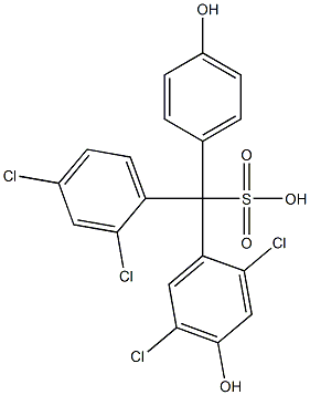 (2,4-Dichlorophenyl)(2,5-dichloro-4-hydroxyphenyl)(4-hydroxyphenyl)methanesulfonic acid Structure