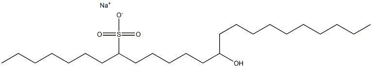 14-Hydroxytetracosane-8-sulfonic acid sodium salt 구조식 이미지