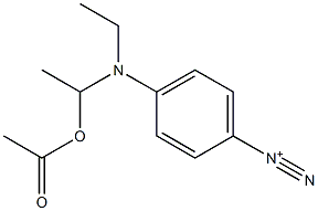 4-[Ethyl(1-acetoxyethyl)amino]benzenediazonium 구조식 이미지