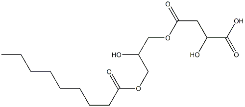 2-Hydroxybutanedioic acid hydrogen 4-[2-hydroxy-3-(nonanoyloxy)propyl] ester Structure