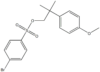 4-Bromobenzenesulfonic acid 2-methyl-2-(4-methoxyphenyl)propyl ester 구조식 이미지