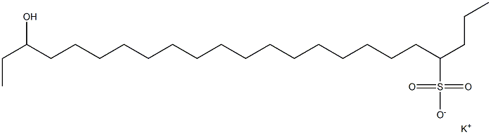 21-Hydroxytricosane-4-sulfonic acid potassium salt 구조식 이미지