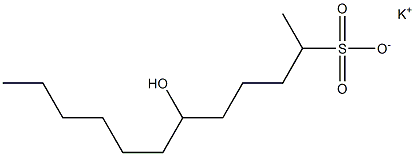 6-Hydroxydodecane-2-sulfonic acid potassium salt 구조식 이미지