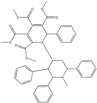 1,1',2',3',4',5',6,6'-Octahydro-1'-methyl-2',3',6,6'-tetraphenyl[1,4'-bipyridine]-2,3,4,5-tetracarboxylic acid tetramethyl ester 구조식 이미지