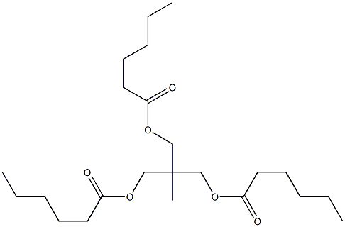 2-[(Hexanoyloxy)methyl]-2-methyl-1,3-propanediol dihexanoate 구조식 이미지