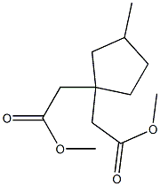 3-Methyl-1,1-cyclopentanediacetic acid dimethyl ester 구조식 이미지