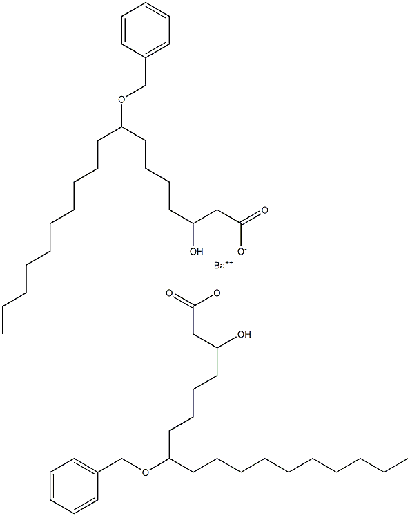 Bis(8-benzyloxy-3-hydroxystearic acid)barium salt 구조식 이미지