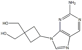 9-[3,3-Bis(hydroxymethyl)cyclobutyl]-9H-purin-2-amine Structure