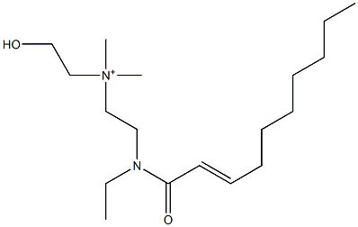 2-[N-Ethyl-N-(2-decenoyl)amino]-N-(2-hydroxyethyl)-N,N-dimethylethanaminium 구조식 이미지