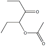 Acetic acid 1-propionylpropyl ester Structure