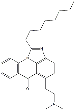 5-(2-Dimethylaminoethyl)-1-octyl-6H-2,10b-diazaaceanthrylen-6-one 구조식 이미지
