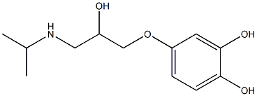 1-(3,4-Dihydroxyphenoxy)-3-isopropylamino-2-propanol Structure